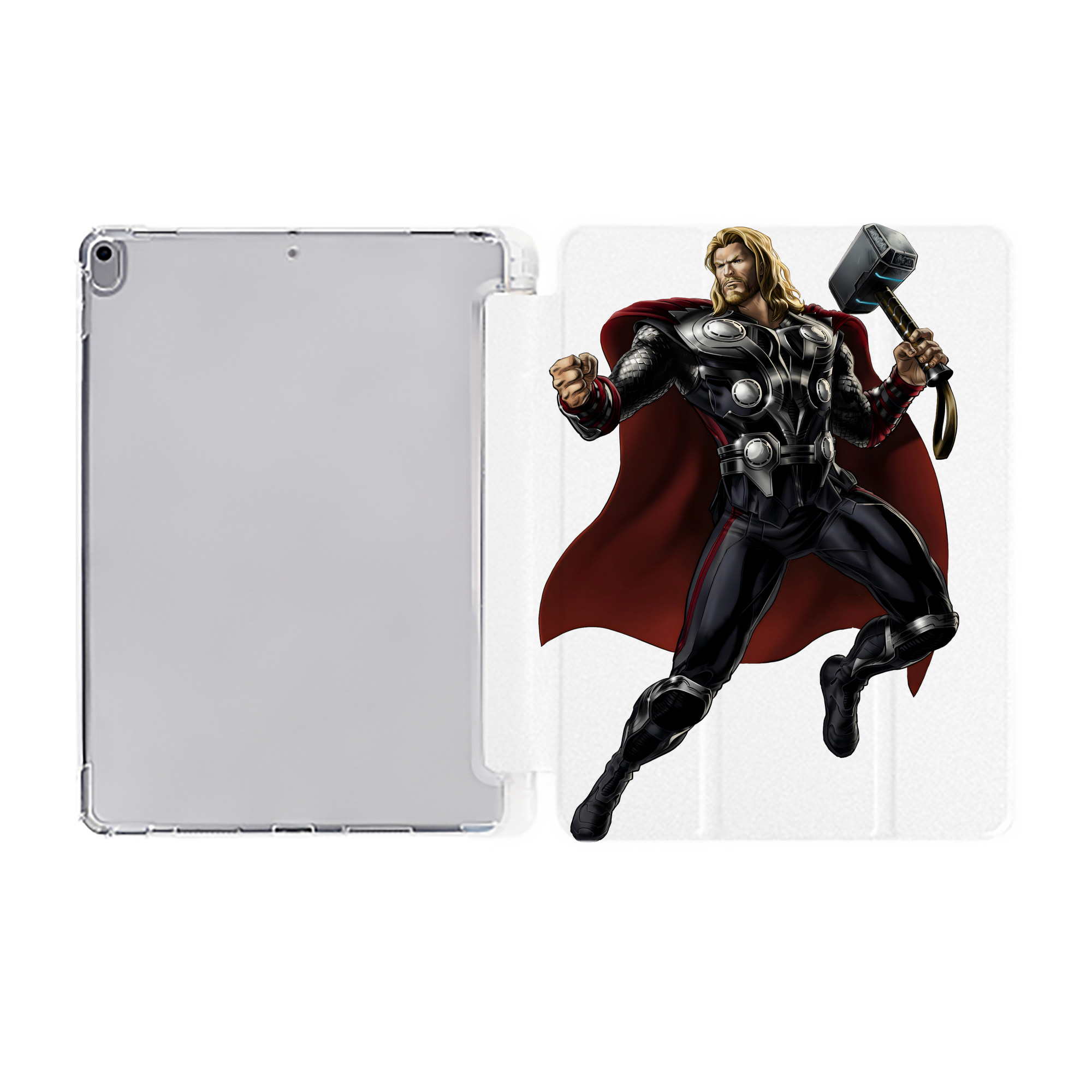 （画像用） アベンジャーズ The Avengers IPad ケース ペン収納付き 三つ折りスタンド PUレザー×シリコン 対応機種9.5/10.5/10.9インチ